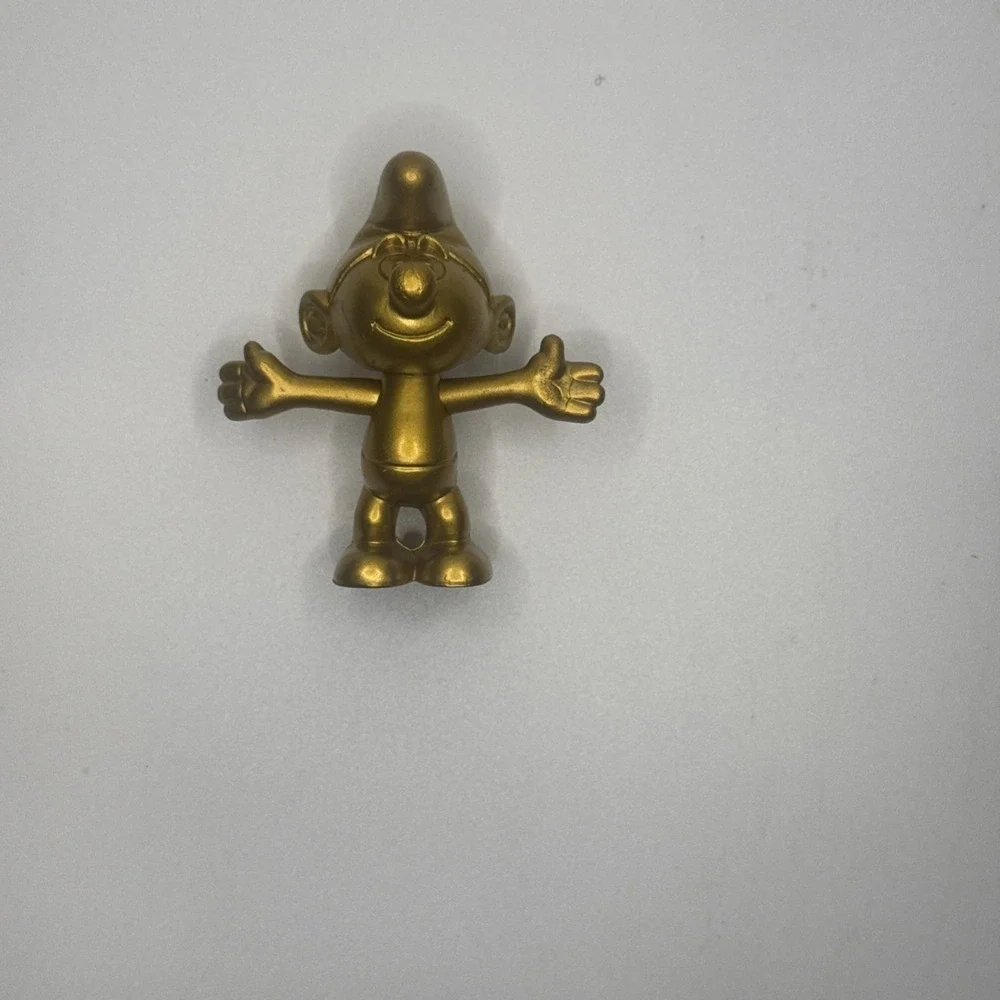 Golden Smurf Collectible Toy Rare 50th Anniversary Edition Peyo '08 Figure Jakks